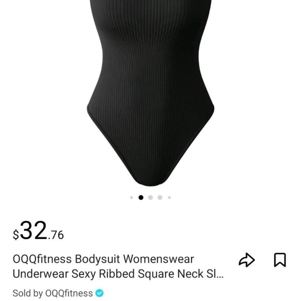 Black Ribbed Bodysuit